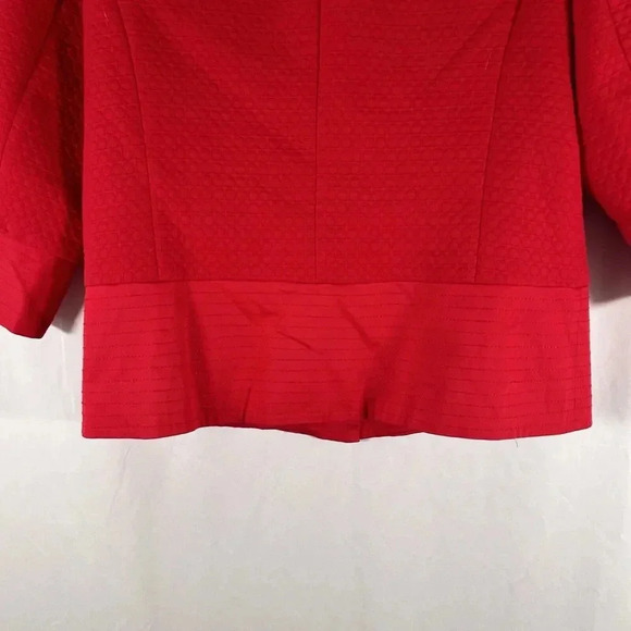 Coldwater Creek Jacket Women's PS Petite Red Button Up Round Neck 3/4 Sleeve - Picture 7 of 7